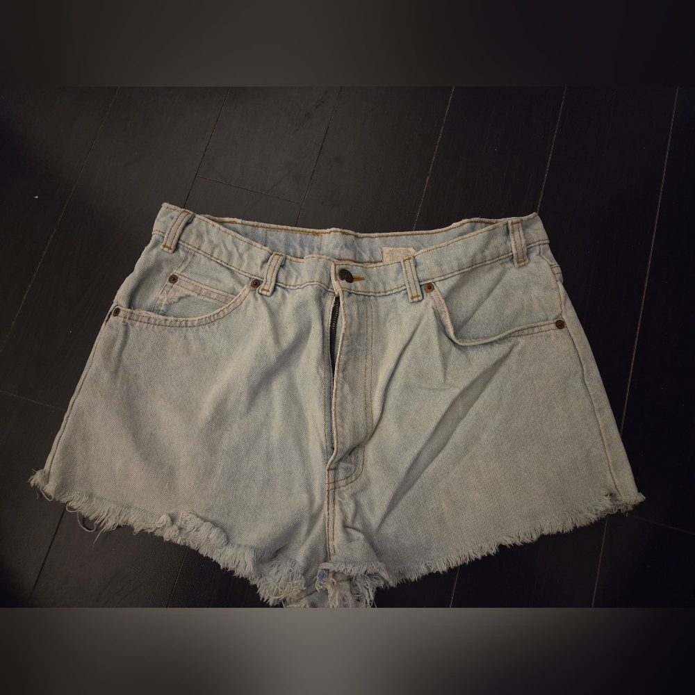 Women's Light Blue Denim Levis Shorts